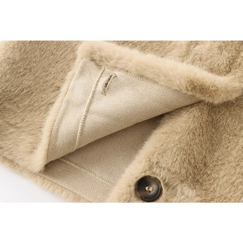 Beżowy płaszcz Teddy – ModaEkspert.pl